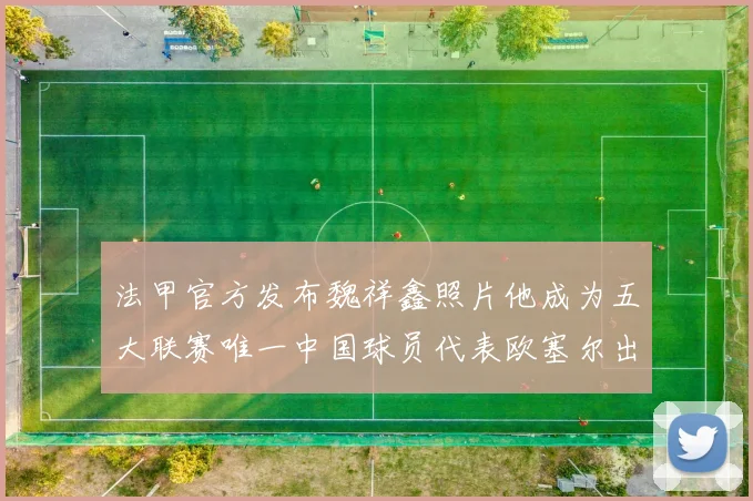 法甲官方发布魏祥鑫照片他成为五大联赛唯一中国球员代表欧塞尔出战